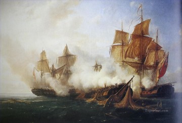 海戦 Painting - ポモーネ海戦の戦闘